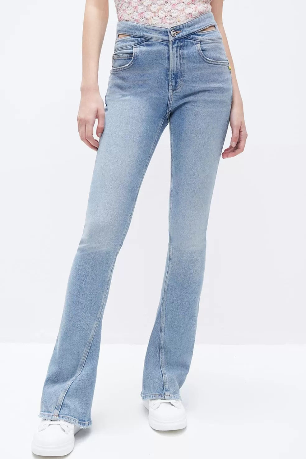 Ausgestellte Jeans Mit Ausschnitt In Der Taille-Miss Sixty Outlet