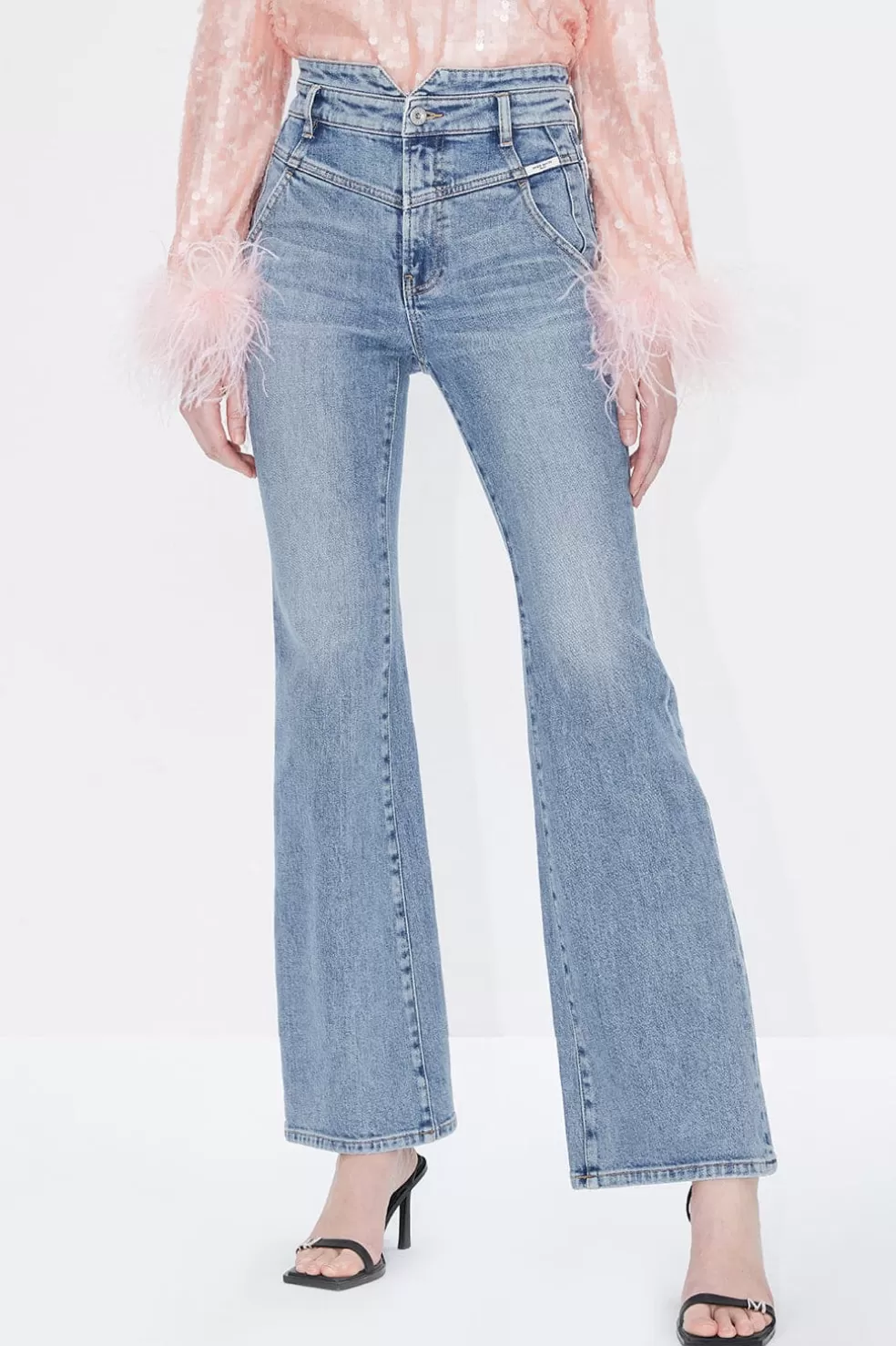 Ausgestellte Jeans Mit V-Formiger Taille-Miss Sixty Flash Sale