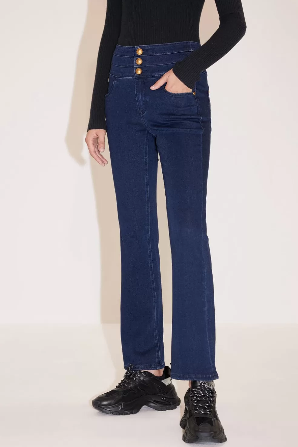 Ausgestellte, Verkurzte Jeans Mit Hohem Bund-Miss Sixty Store