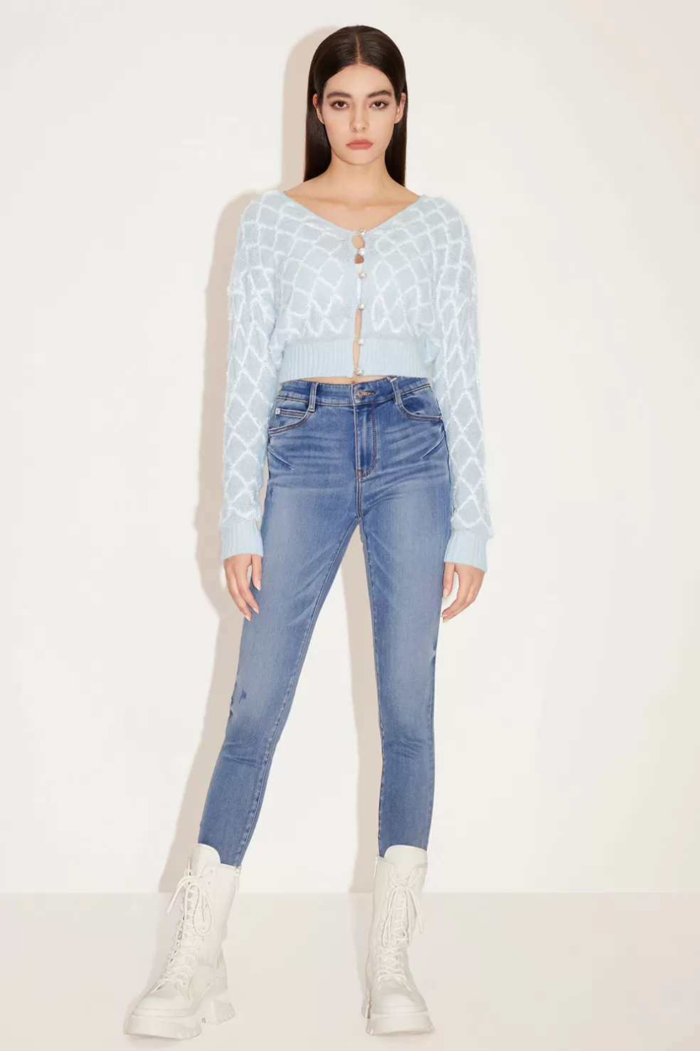 Blaue, Dehnbare Rohrenjeans-Miss Sixty Cheap