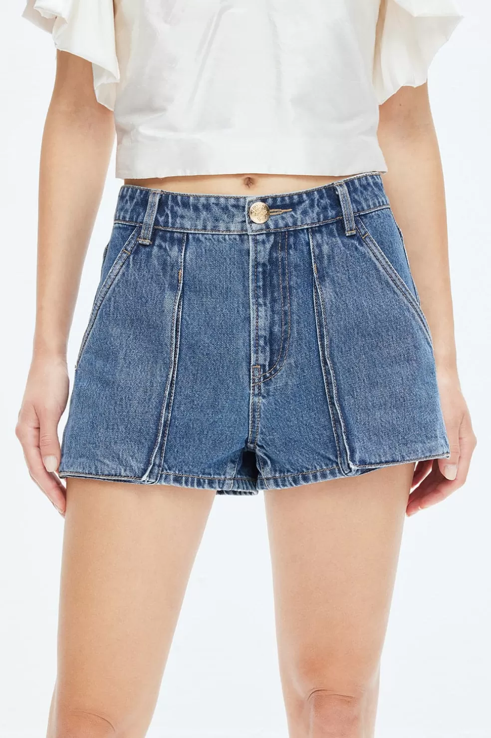 Blaue Retro-Jeansshorts Im Cargo-Stil-Miss Sixty Outlet