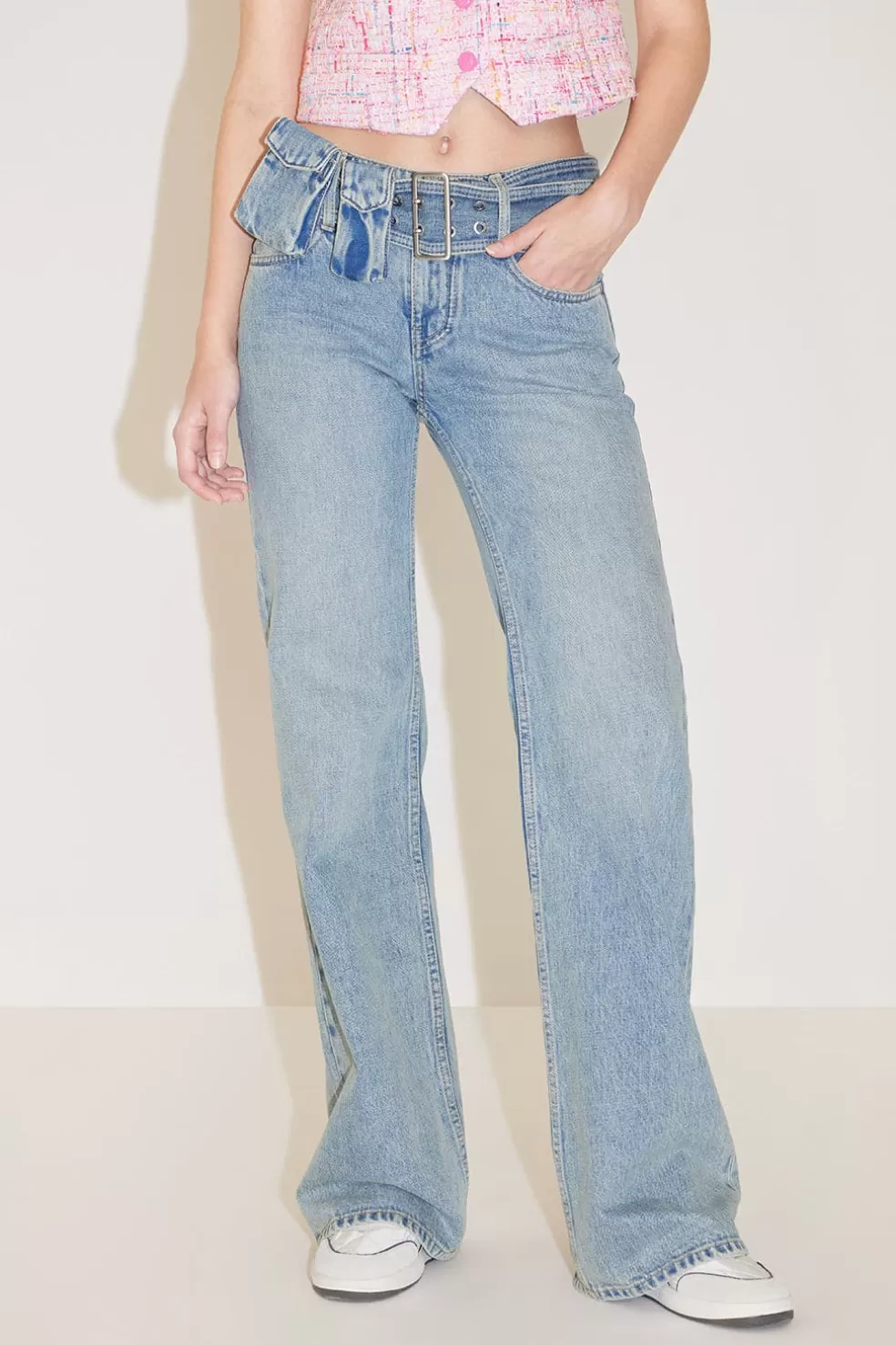 Bootcut-Jeans Im Cargo-Stil Mit Abnehmbarem Gurtel-Miss Sixty Cheap