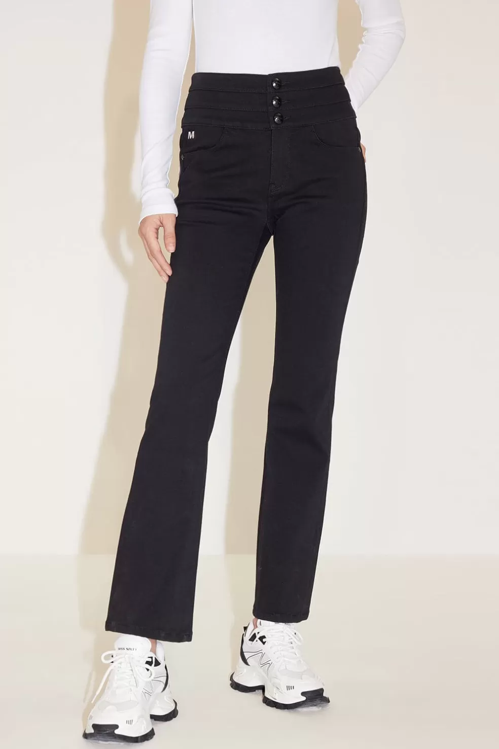 Dehnbare, Ausgestellte Jeans Mit Hoher Taille-Miss Sixty Hot