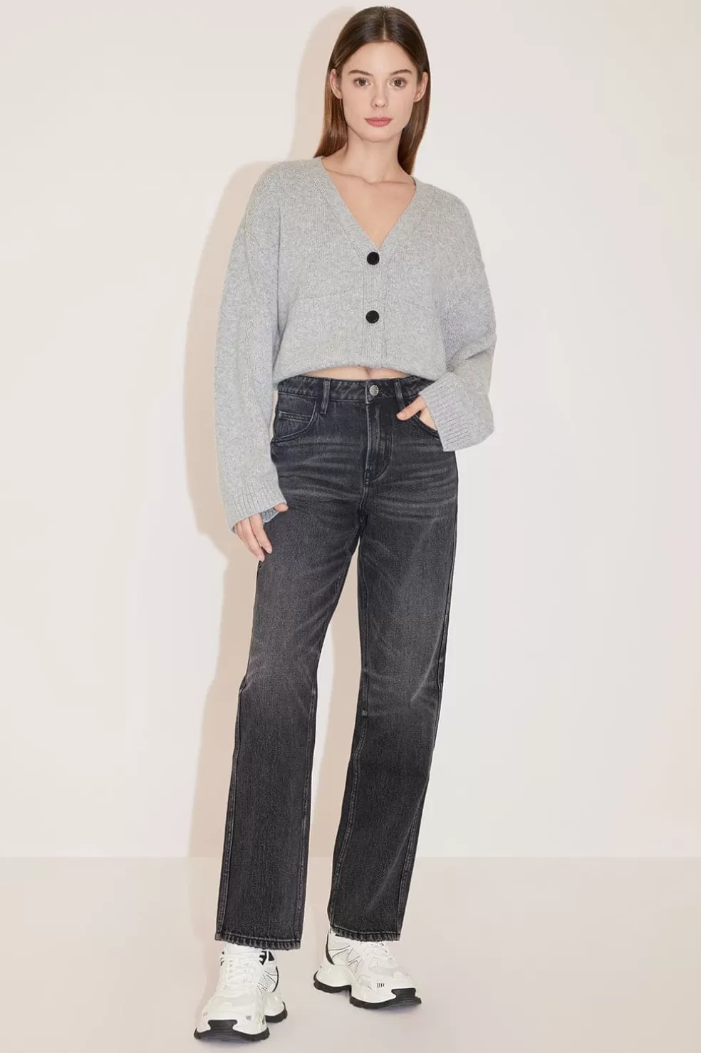 Dunkel Gewaschene Straight-Fit-Jeans Mit Kristallen-Miss Sixty Flash Sale