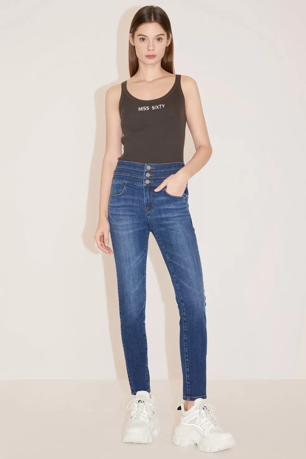 E Jeans Mit Hoher Taille-Miss Sixty Cheap