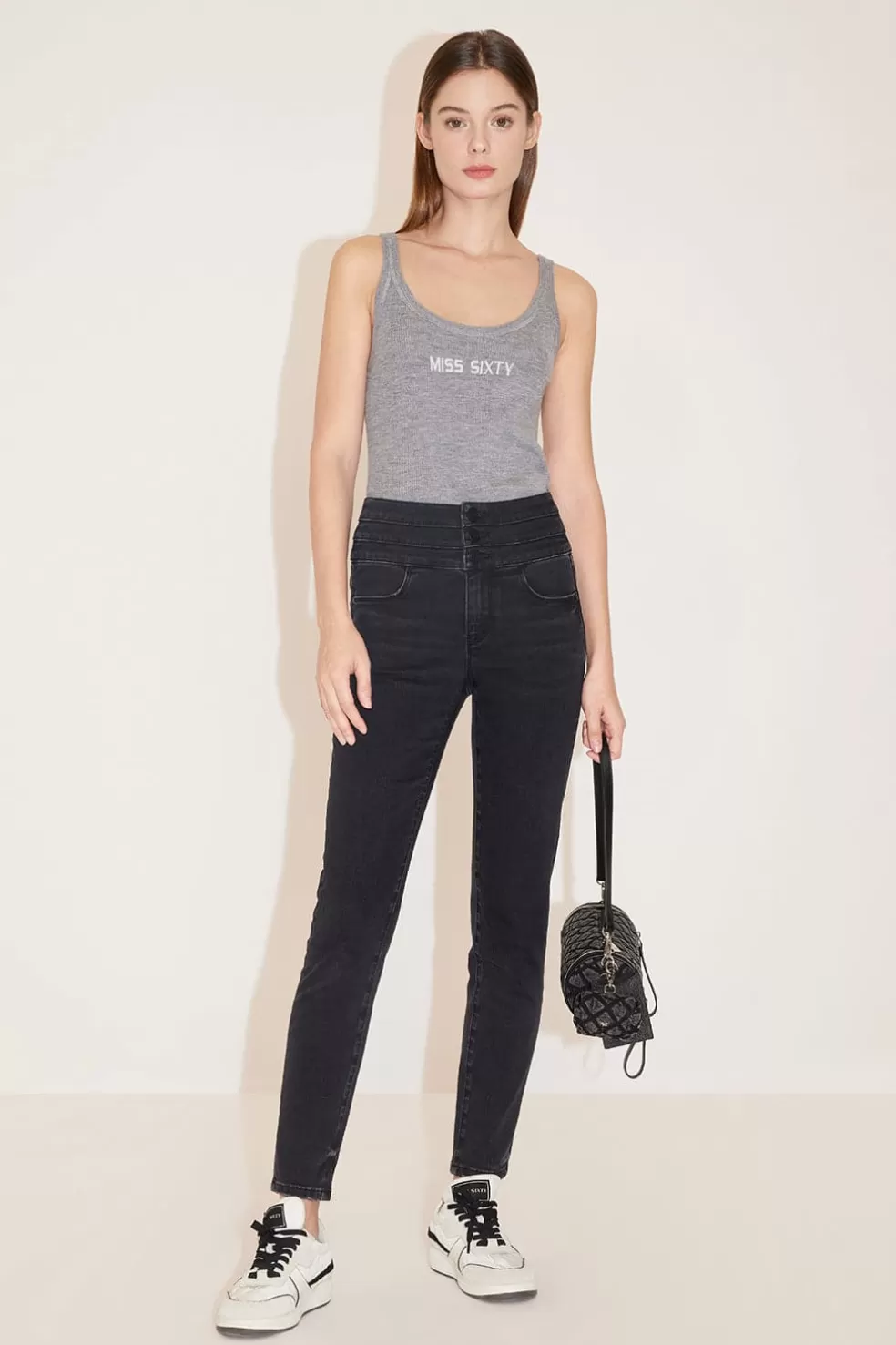 E Slim-Fit-Jeans Mit Hoher Taille-Miss Sixty Outlet