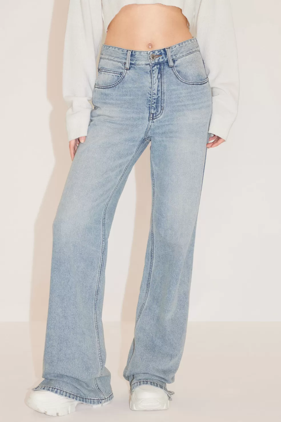 Gerade Geschnittene Jeans Mit Geteiltem Saum-Miss Sixty New