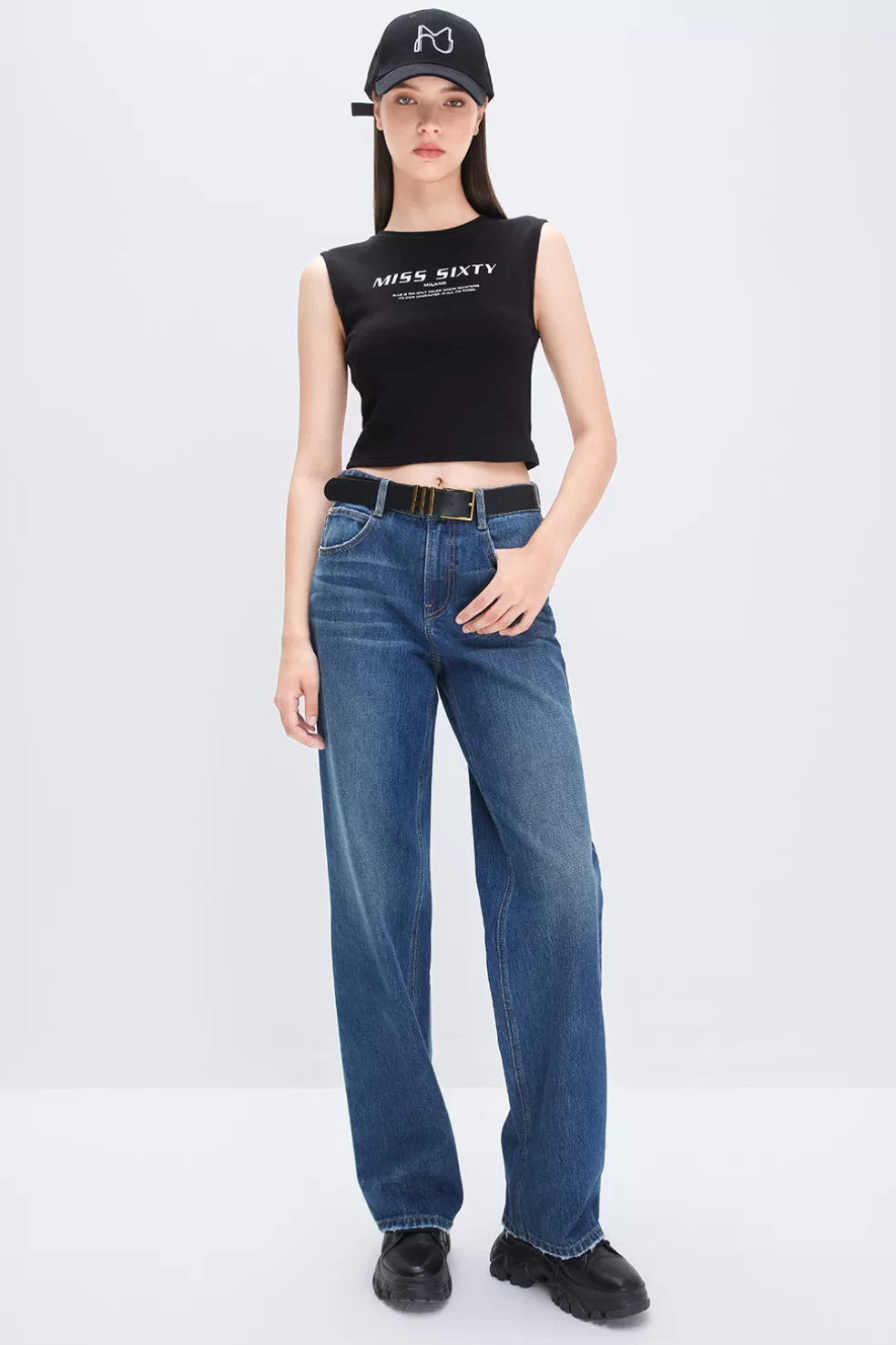 Gerade Und Taillierte Jeans Aus Baumwolle-Miss Sixty Discount