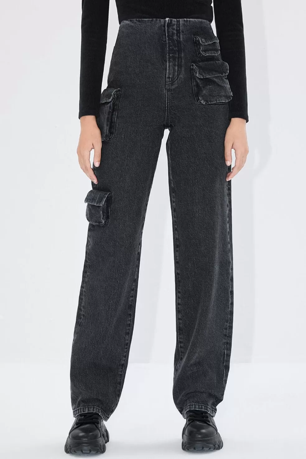 Jeans Mit Hoher Taille Und Taschen-Miss Sixty Sale