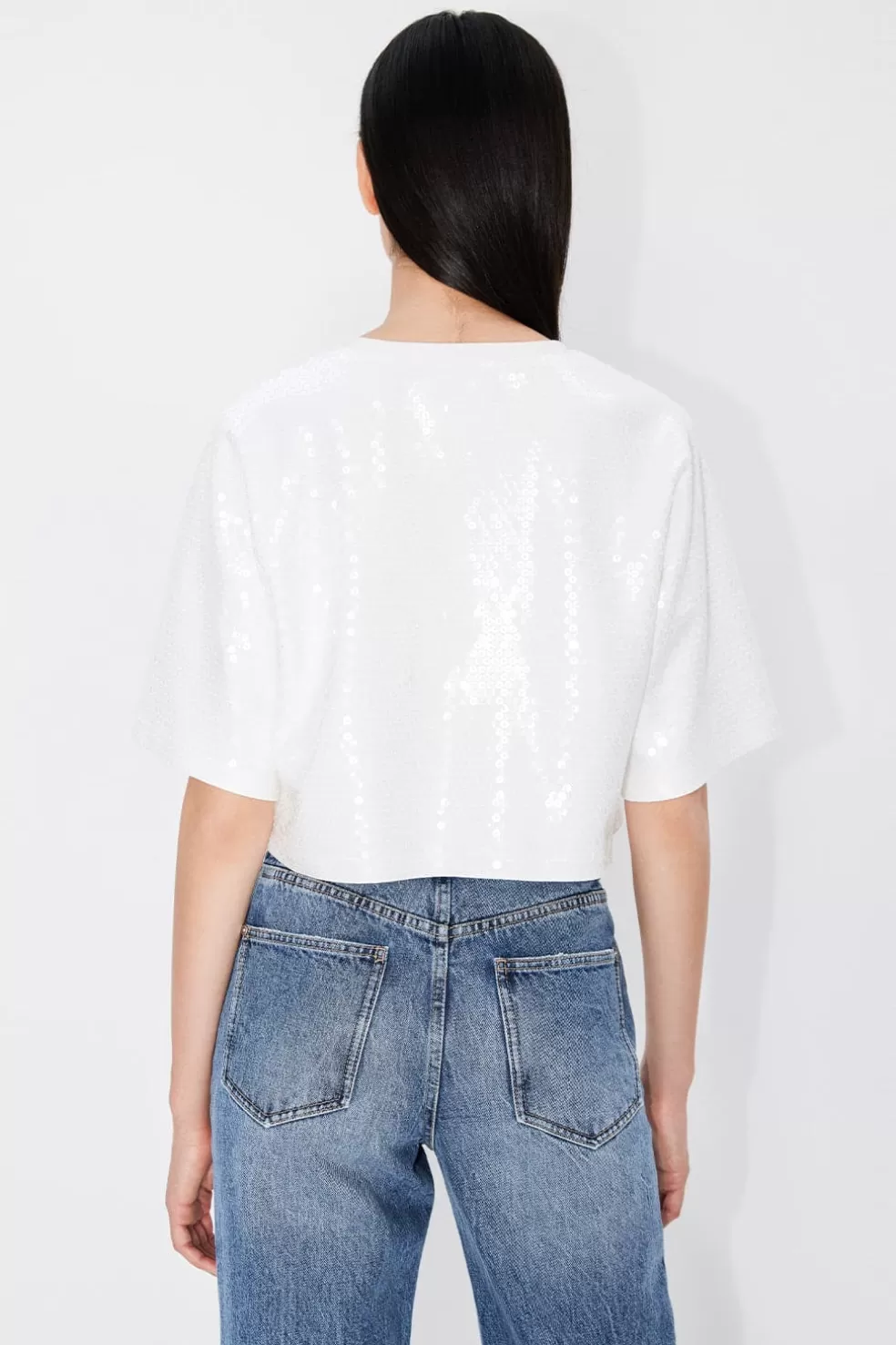 Lassiges T-Shirt Mit Pailletten-Miss Sixty Cheap