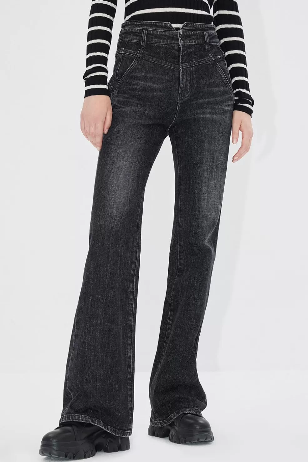 Leicht Ausgestellte Jeans Mit Hoher Taille-Miss Sixty Fashion