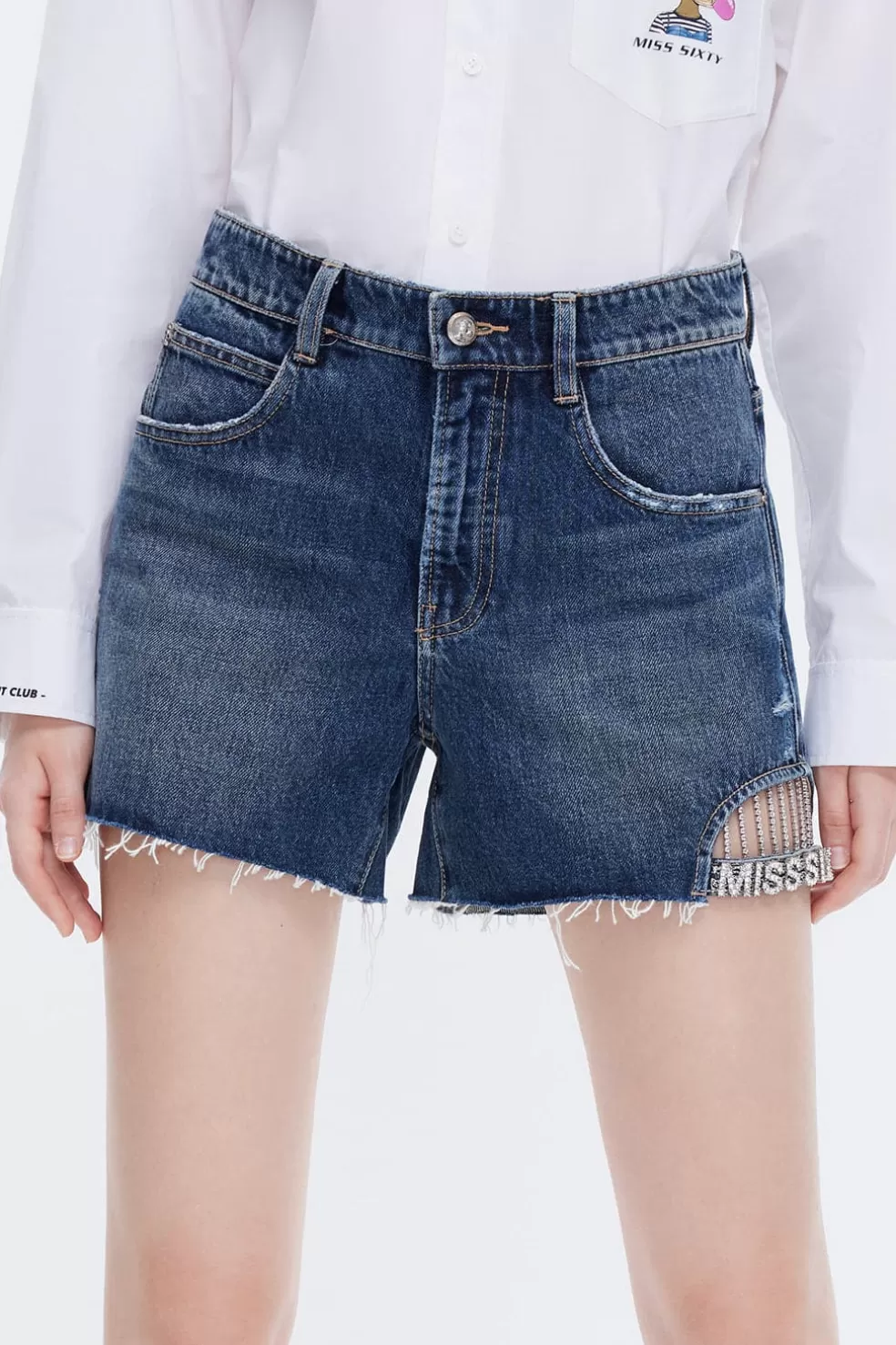 Nft Capsule Hollow Design Jeansshorts-Miss Sixty Fashion