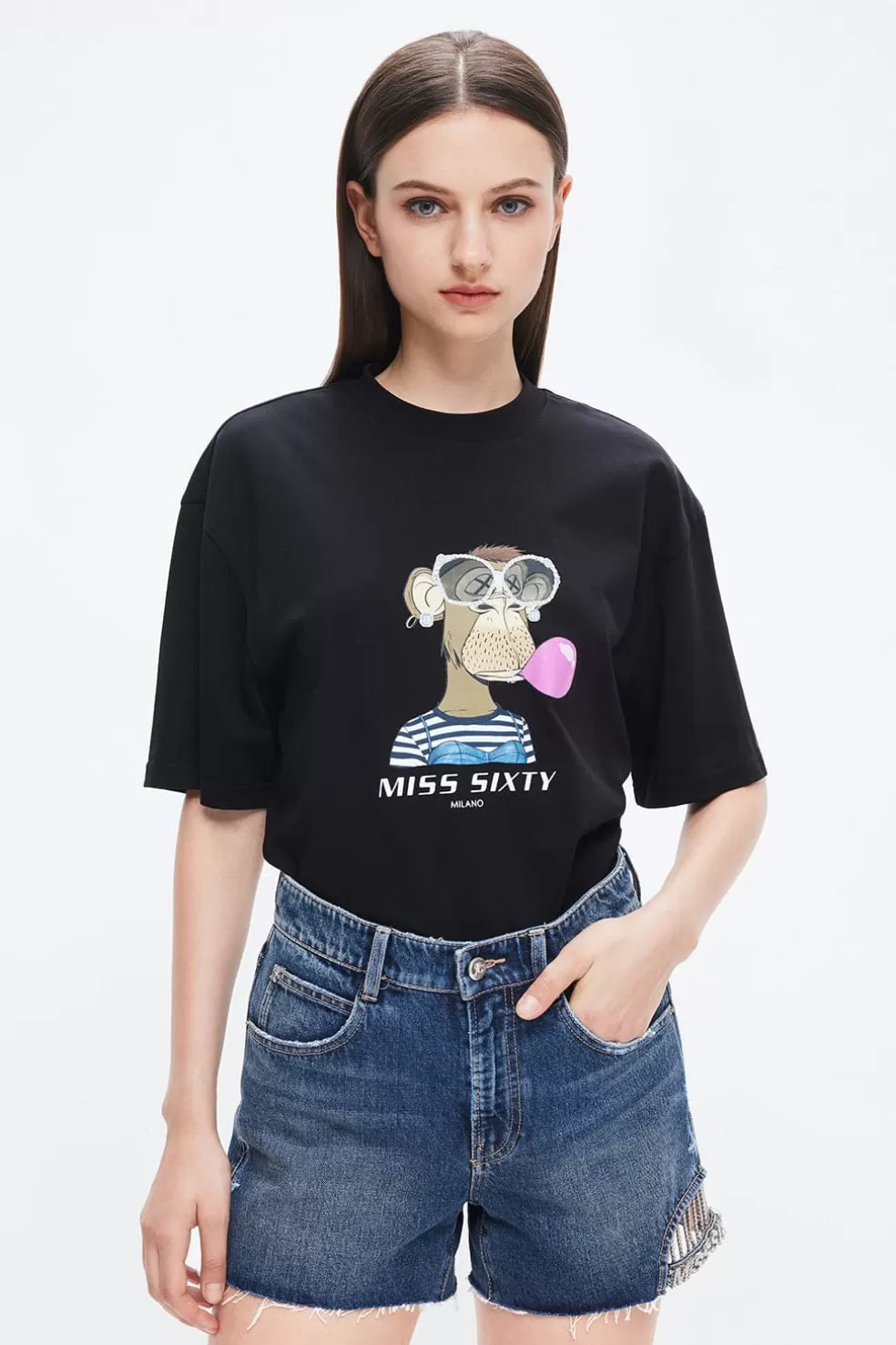 Nft Capsule Rundhals-Print-T-Shirt-Miss Sixty Best