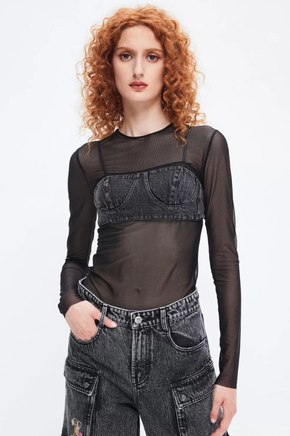 Nft Capsule Sexy Es Mesh-Top-Miss Sixty Best Sale