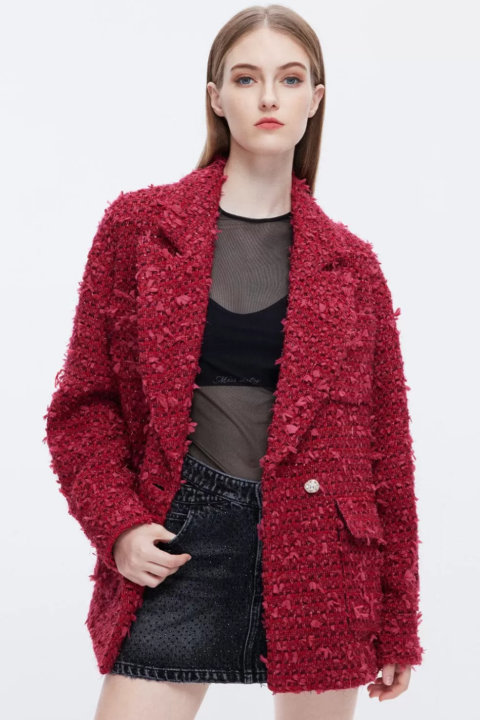 Roter Wollblazer-Miss Sixty Online