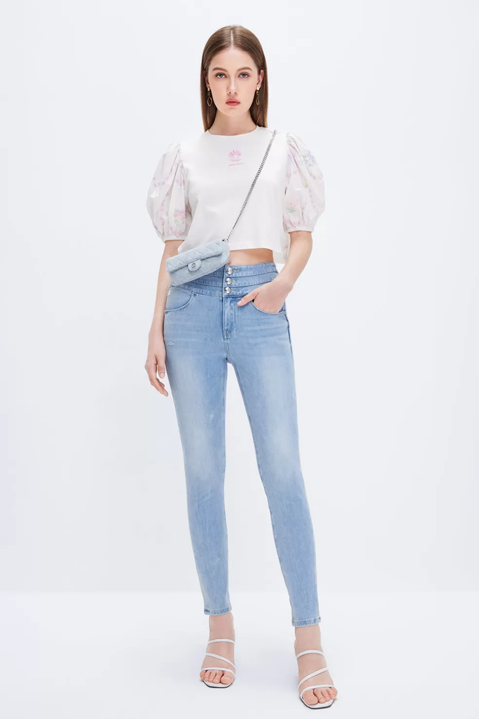 Slim-Fit-Jeans Mit Hoher Taille-Miss Sixty Store