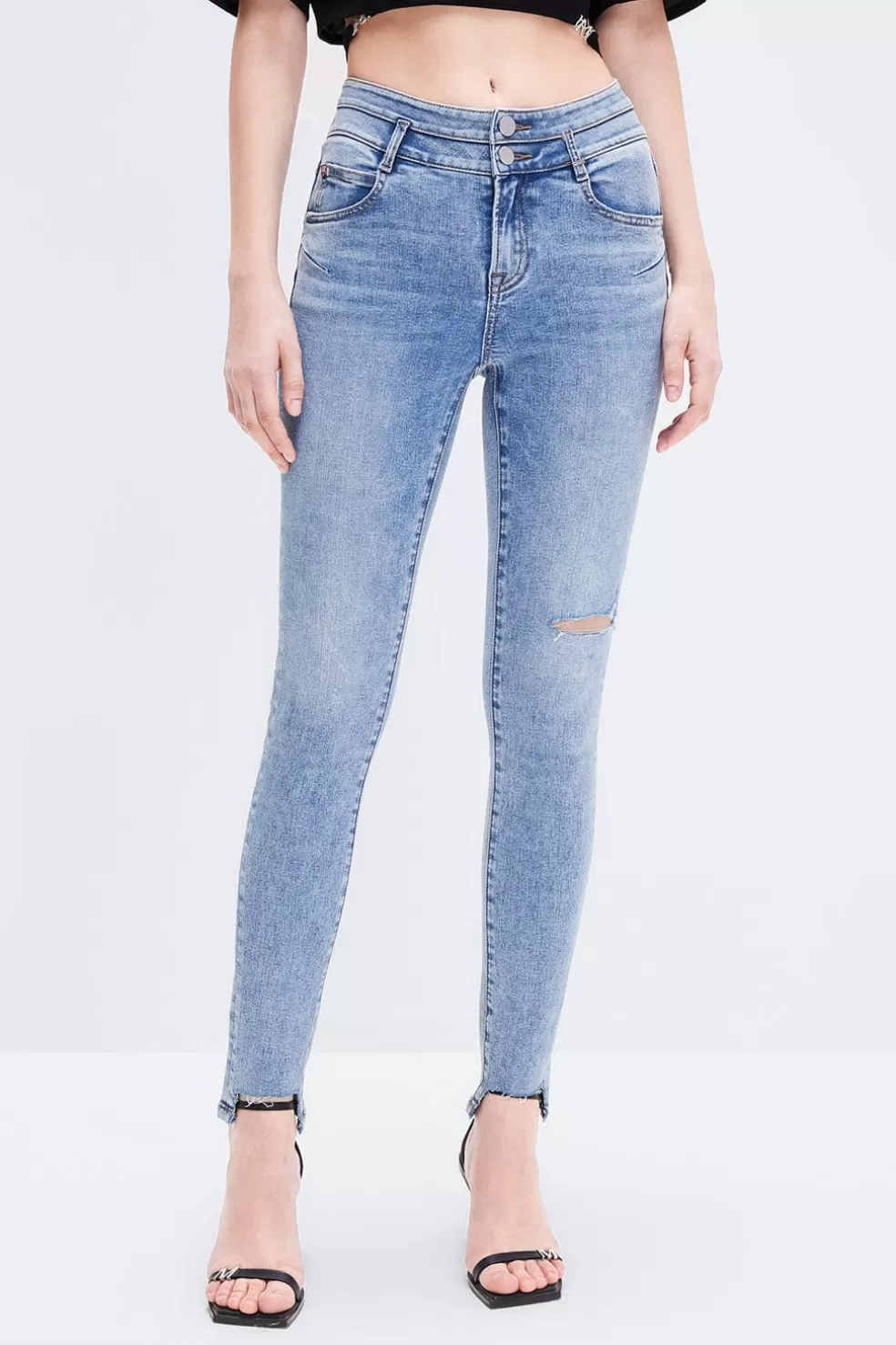 Slim-Fit-Stretchjeans Mit Hohem Bund-Miss Sixty Store