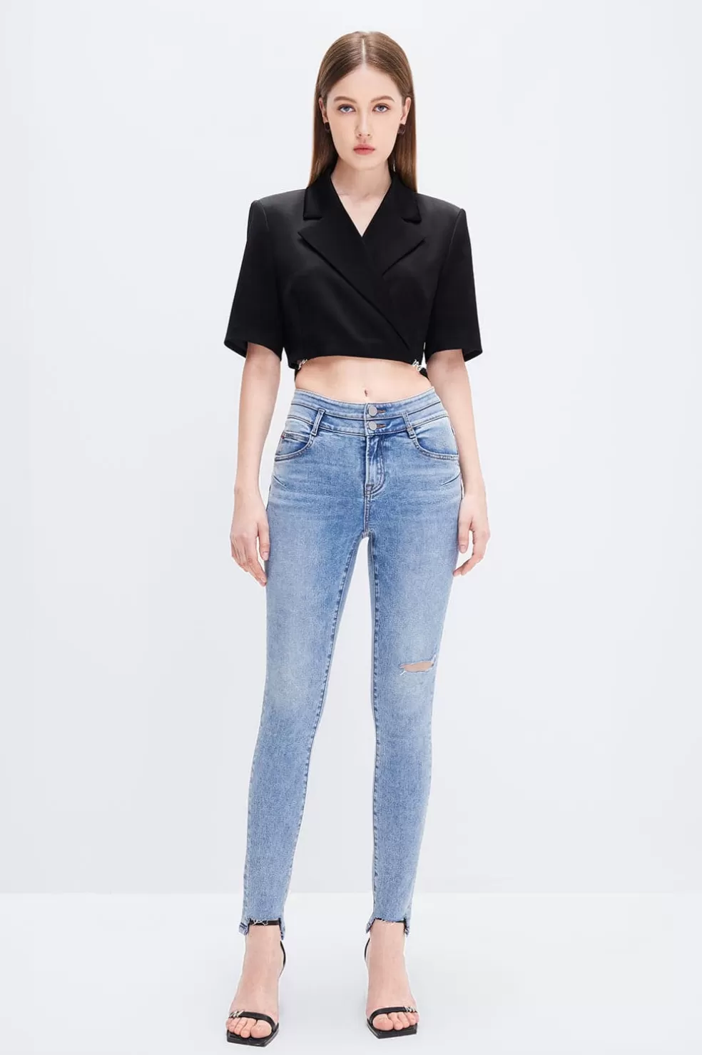 Slim-Fit-Stretchjeans Mit Hohem Bund-Miss Sixty Store