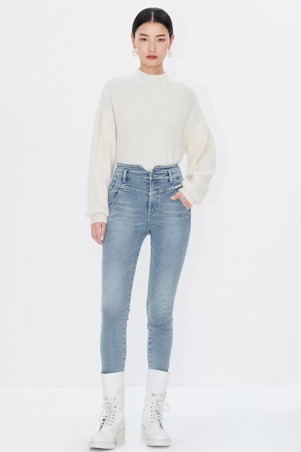 Stretchjeans Mit Hoher Taille-Miss Sixty Clearance