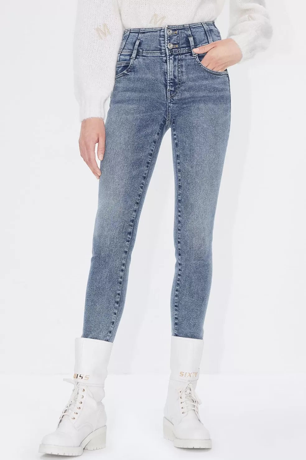 Stretch-Slim-Jeans Mit Hoher Taille-Miss Sixty Best