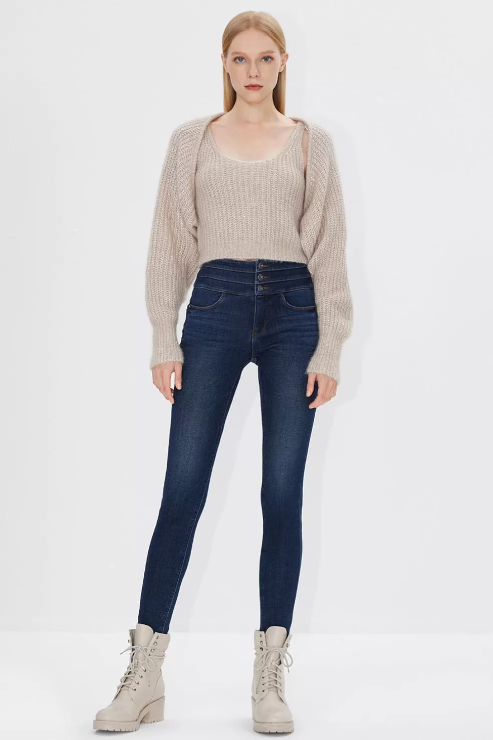 Warme Skinny-Jeans Mit Hoher Taille-Miss Sixty New